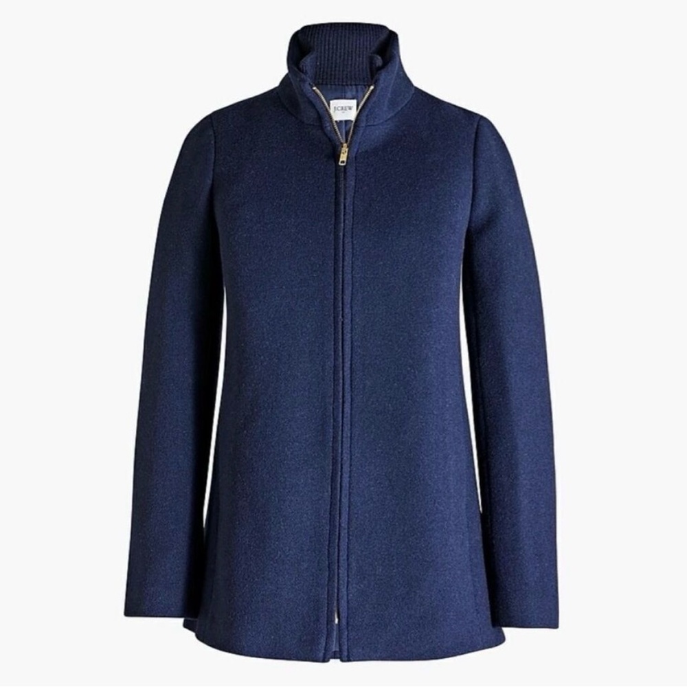 J. Crew Women's Deep Blue Pea Coat
